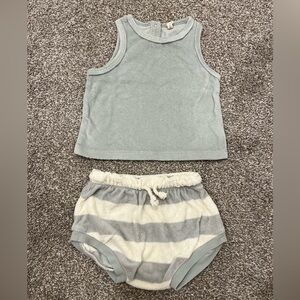 Quincy Mae French terry tank and shorts set